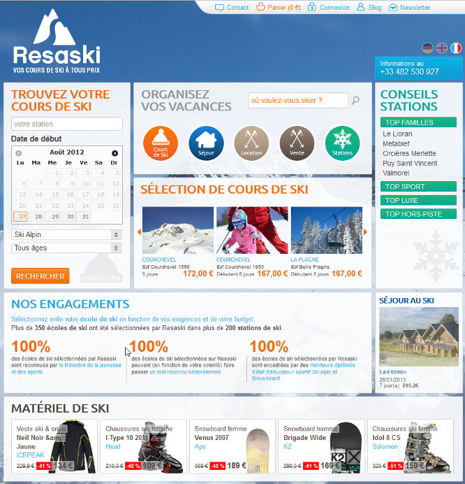 Resaski, réserverz vos cours de ski